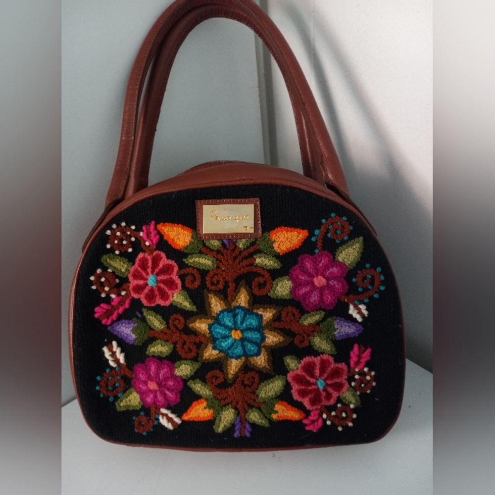 Peruvian Shoulder Bag Collection Handcrafted Flor… - image 5